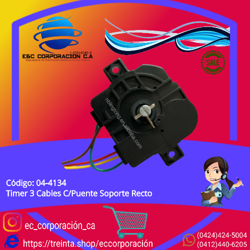 TIMER 3 CABLES C/PUENTE S/RECTO