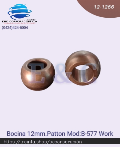 BOCINA 12 MM.VENT.PATTON B-577 BRONCE