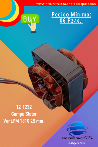 CAMPO (STATOR) P/VENT FM 1810 (25mm.)
