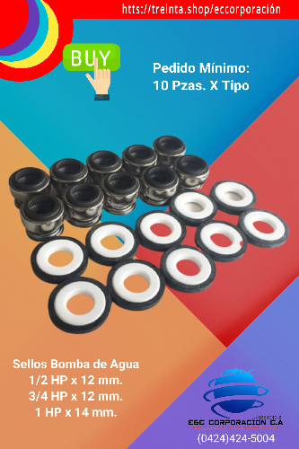 SELLO BOMBA DE AGUA 1 HP X 14 MM.