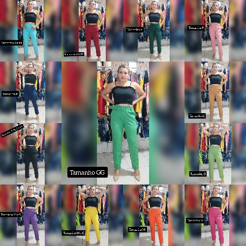 Calça social com cinto alfaiataria