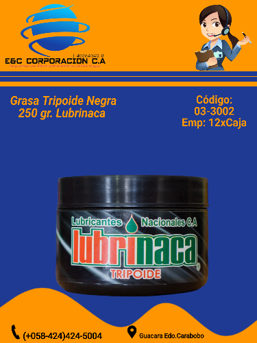 GRASA TRIPOIDE NEGRA 250 GRS.(LUBRINACA)