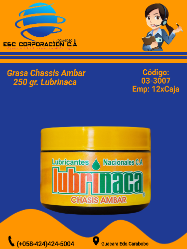 GRASA CHASSIS AMBAR 250 GR. (LUBRINACA)