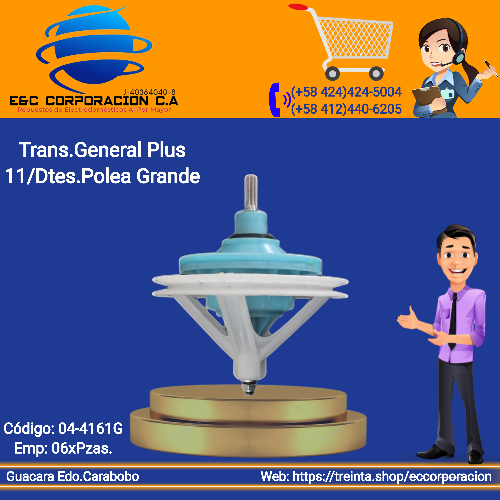 TRANS.G.PLUS EJE 11/DTES.POLEA GRANDE