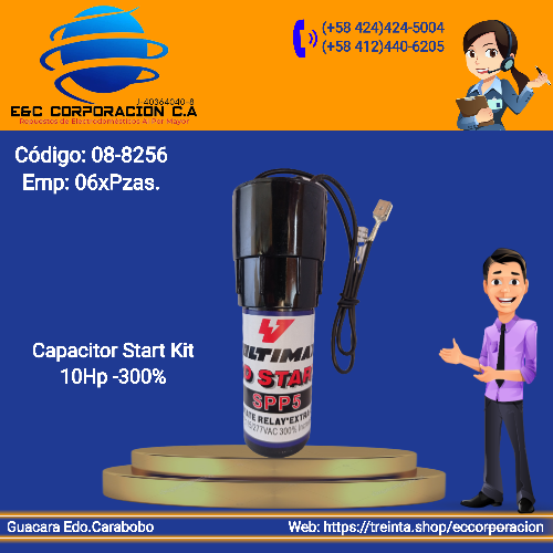 CAPACITOR START KIT 10-HP 300%