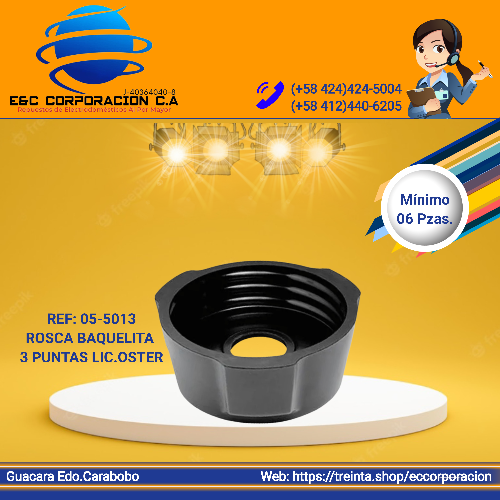 ROSCA BAKELITA 3 PUNTAS LIC OSTER