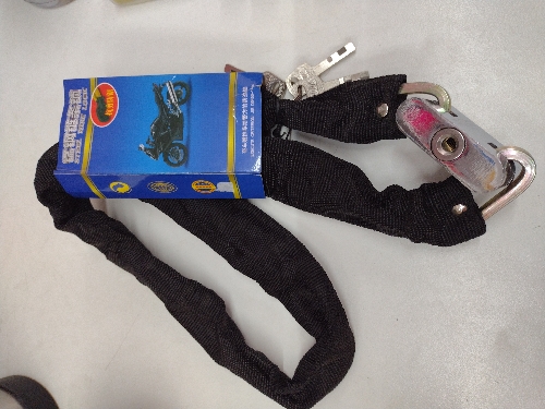 Cadena moto con pestillo Steel