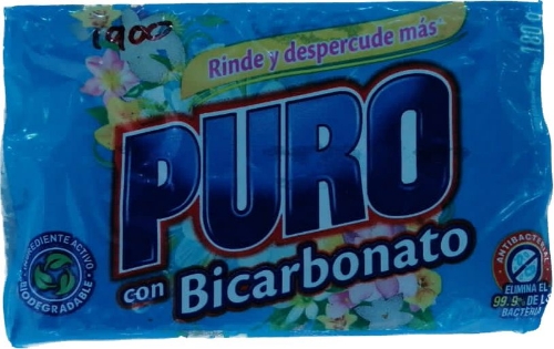 Jabon puro con bicarbonato 180g