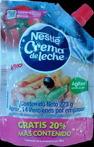 Crema de leche nestle 186g