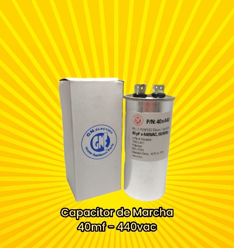 CAPACITOR 40MF-440VAC MARCHA