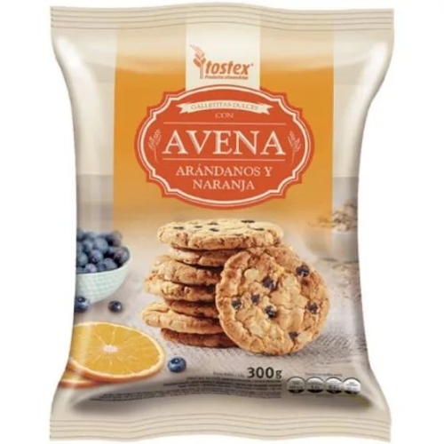 Tostex avena chips naranja y arándanos