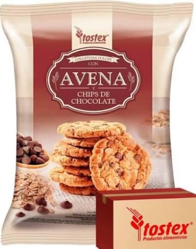 Tostex  avena chips y chocolate x 270 gr