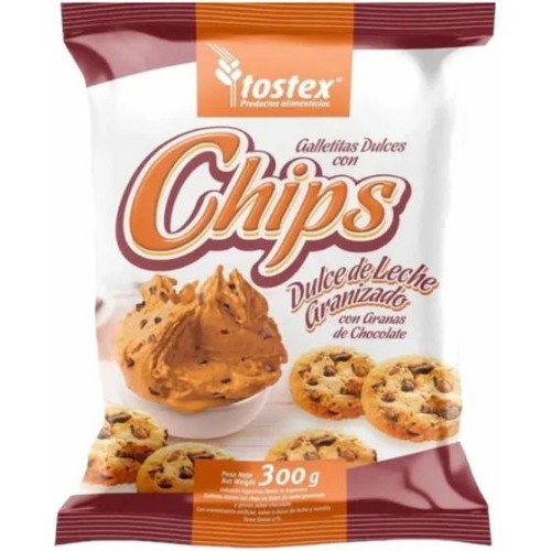 Tostex Chips dulce de leche 300 gs