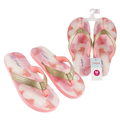 Chinelas Cat & Jack dorado talla 13