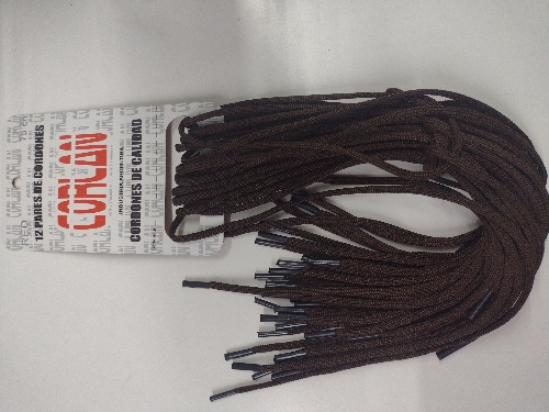 Cordones redondos marron 75cm