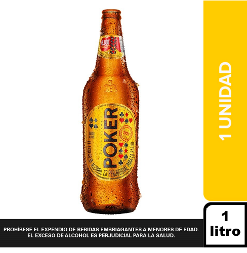Cerveza poker 1L "Retornable"
