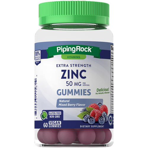 Zinc 50mg Citrato de Zinc 60 Gomitas / PipingRock