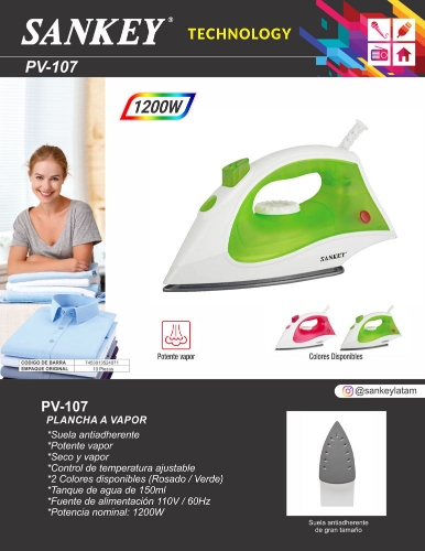 Plancha Sankey Vapor Pv108 INV/OCT26