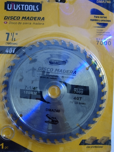 Disco madera 7" 40 diest