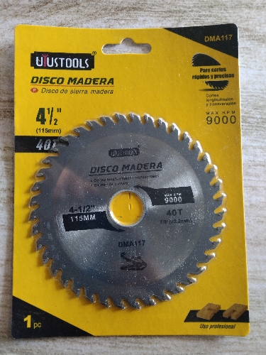 Disco madera 4-1/2. *  40 dientes