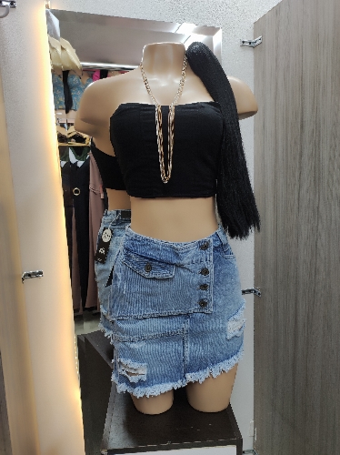 Falda Hy E botones jeans