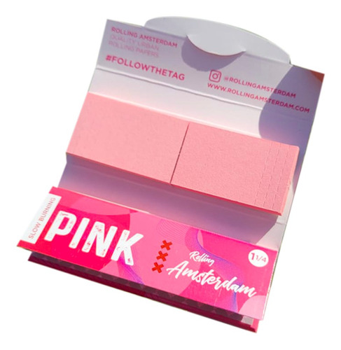 Papelillos Amsterdam pink + tips 1 1/4