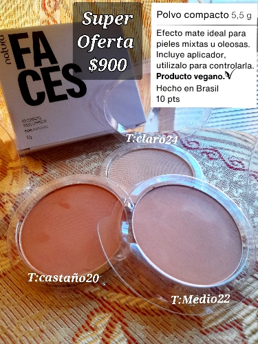 Faces polvo compacto repuesto tono claro 24