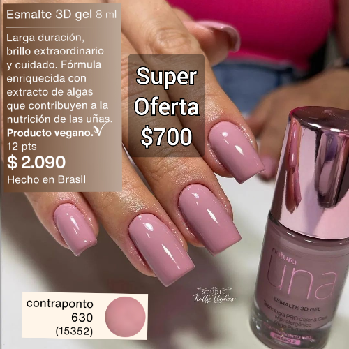 Una esmalte en Gel tono contra punto 630