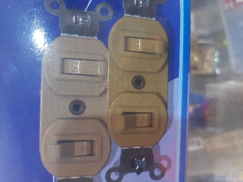 INTERRUPTOR DOBLE AMERICANO SIN PLACA BLACO