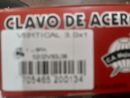 CLAVO ACERO VERTI 1"×500gr