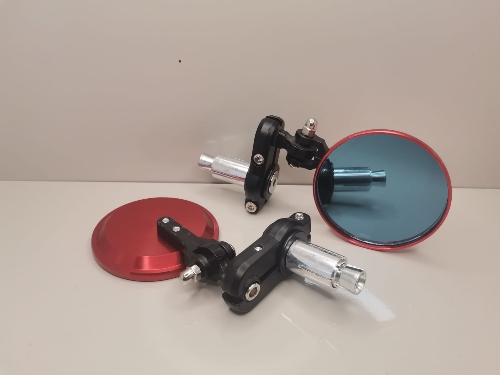 Retrovisores de manubrio universales rojos