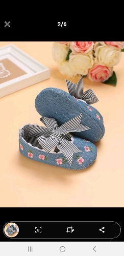 Zapatos de  tela flores y lazo
