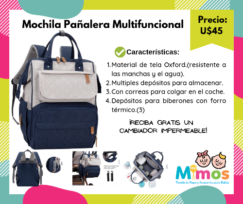 Mochila pañalera corrugada