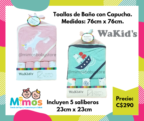Toallas con Capucha Wakids