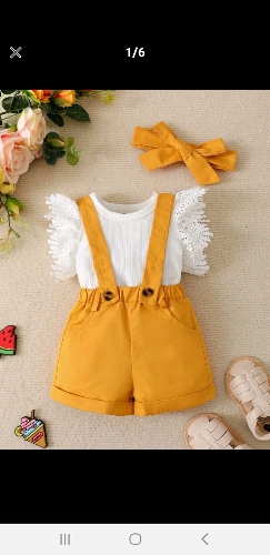 Conjunto Tirantes Mostaza niña