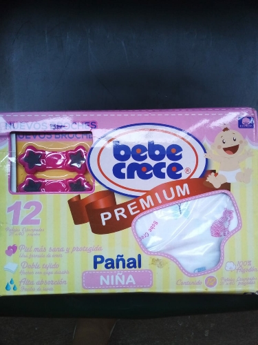 Pañal Bebe crece Caja con broche