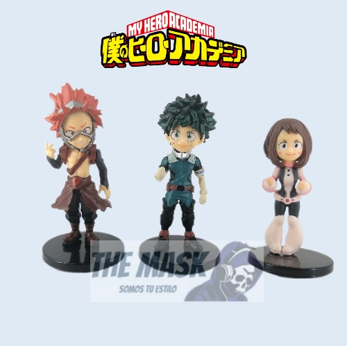 Colección x 3 - Midoriya,  Kirishima,  Uraraka -  Boku no hero - 8 cm - 100428