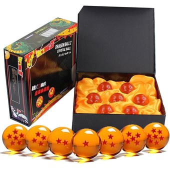 caja  x 7 esferas  - dragon ball z - 4.5 cm de diametro- 100648
