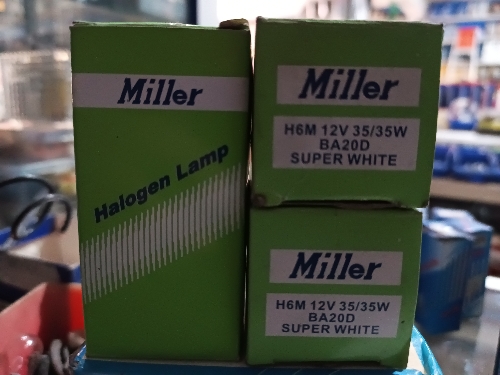 BOMBILLO MILLER AZUL  H6M  12V  35/35W  PARA MOTO