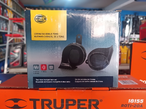 BOCINA DE CARACOL  HELLA 12V  113DB  400/500HZ  80MM PARA CUALQUIER VEICULO