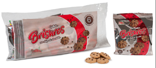 BRISURES GALLETA CON CHISPAS DE CHOCOLATE X 6 UND