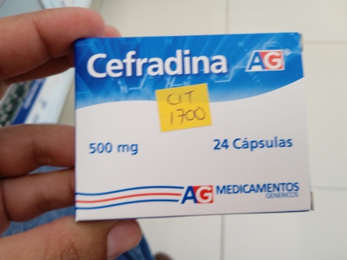 Cefradina capsulas  500mg/AG