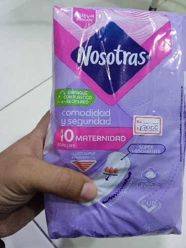 Nosotras maternidad toallas x 10