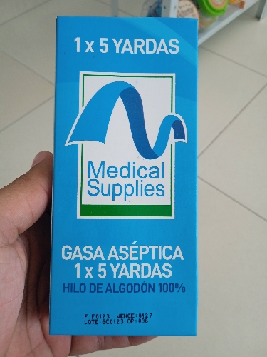 Gasa aséptica medical supplies 1x5 yarda
