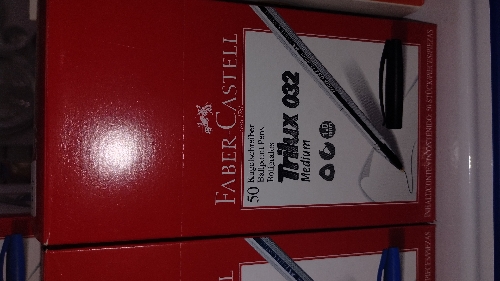Lapicera negra Faber Castell x50