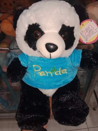Oso panda mediano camisa azul