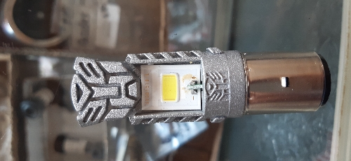 BOMBILLA DE FAROL BA20D LED 12V TRANSFORMER MOTOACQ