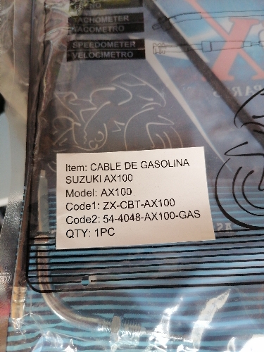 CABLE DE ACELERACION AX100 ZENX