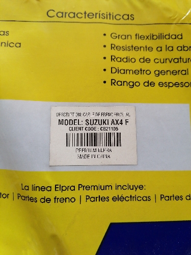 CABLE DE FRENO AX4 ELPRA
