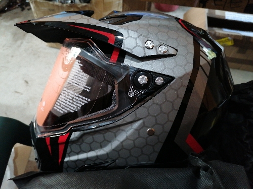 CASCO NEGRO/ROJO TALLA L TIPO CROSS WLT